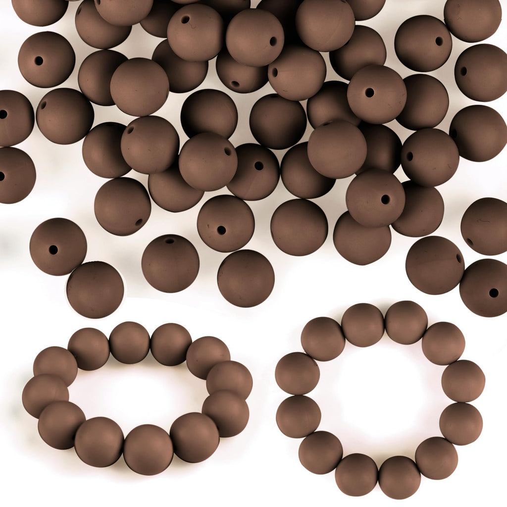 ASTARON 100 Pcs 15mm Silicone Beads for Keychain Making, Purple Pink Silicone Beads Round Bulk for Bracelets Pens Crafts Supplies