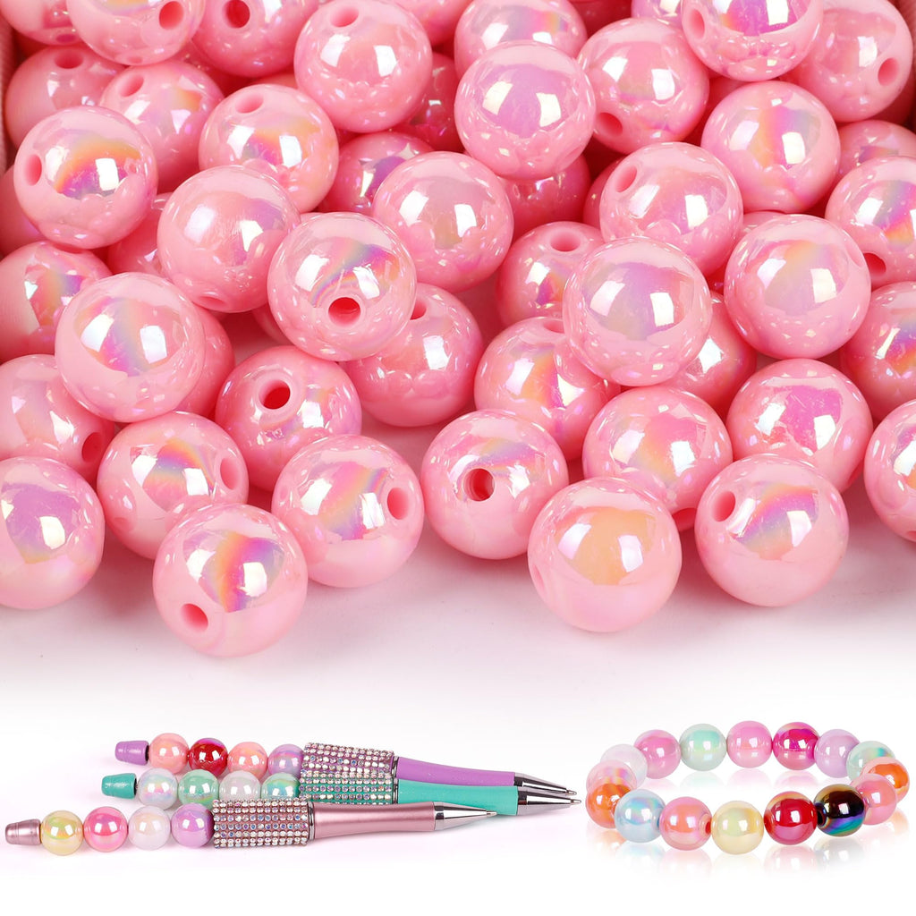 250 Pcs Beads for Pens - Focal Beads for Beadable Pens, Acrylic Bead for Beaded Pen, Spacer Bead Keychains Bracelets Crafts