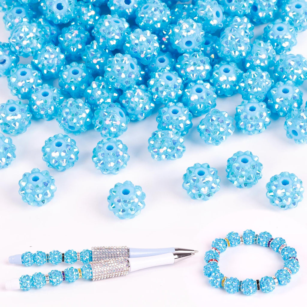 250 Pcs Beads for Pens, Focal Beads for Beadable Pens, Rhinestone Bead, Spacer Bead for Bracelets