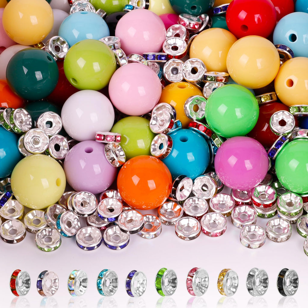 250 Pcs Beads for Pens - Focal Beads for Beadable Pens, Acrylic Bead for Beaded Pen, Spacer Bead Keychains Bracelets Crafts
