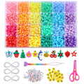 2600+pcs Pony Beads Kit, 18 Color Rainbow Kandi Beads Set, Multicolor Matte Plastic Jewelry Making Kit for DIY Craft Friendship Bracelet Necklace Key Chain