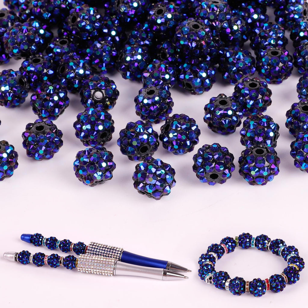 250 Pcs Beads for Pens, Focal Beads for Beadable Pens, Rhinestone Bead, Spacer Bead for Bracelets