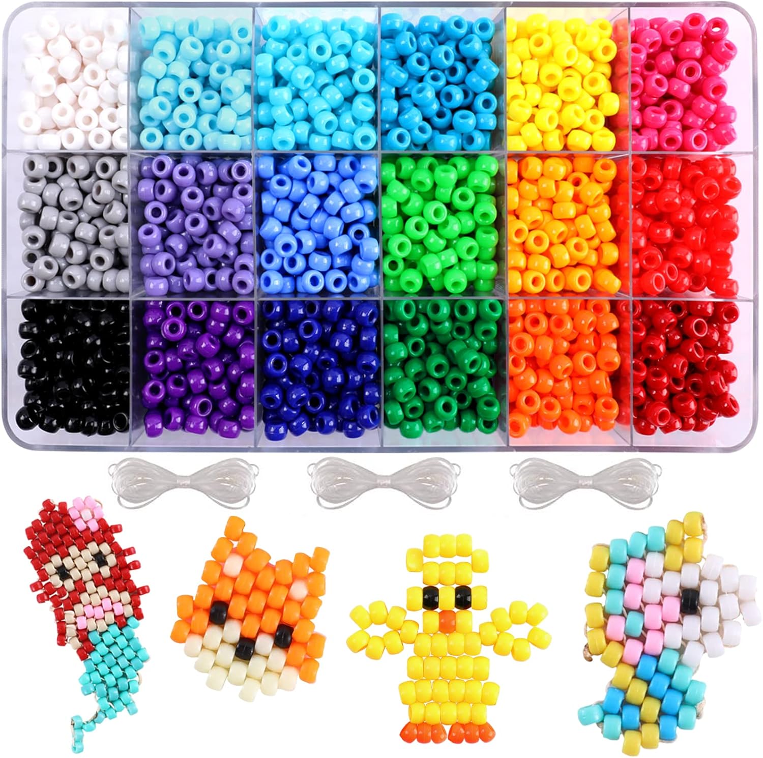 760PCS 8mm Glass Beads for Jewelry Making 24 Color Crystal Beads Bracelet Making Kit Gradient Round Bead for DIY Earrings Necklaces Rings with Letter Bead for Bracelets&Charms Accessories