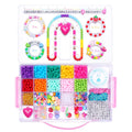 MAKERSLAND Pony Beads Bulk,Kandi Beads,Letter Beads for Friendship Bracelet Making Kits DIY Craft Keychains with Bead Board,Storage Box with Handle,Removable Tray for Kids Teens Adults Birthday Gift