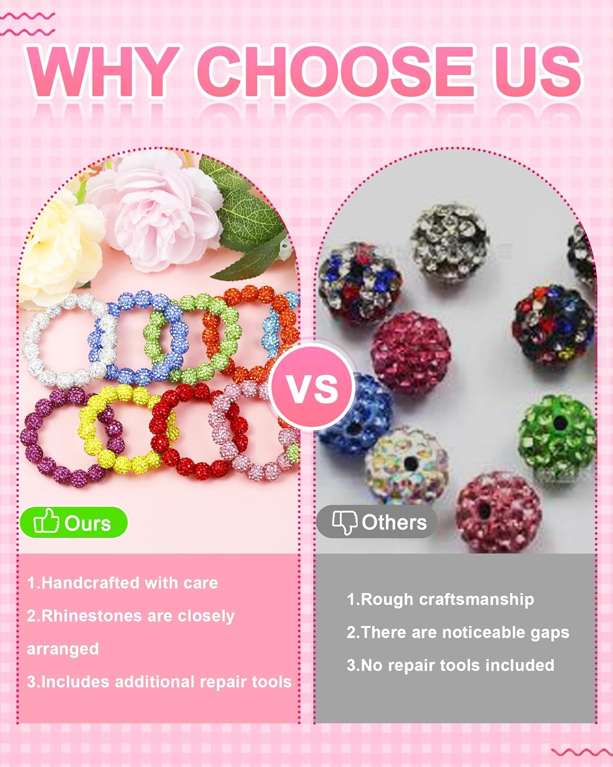 200PCS FIVEIZERO Rhinestone Beads for Jewelry Making, 15 Colors Round Sparkle Crystal Clay Bead Bulk Sparkly Baseball Necklace Beads for Bracelets and DIY Crafts