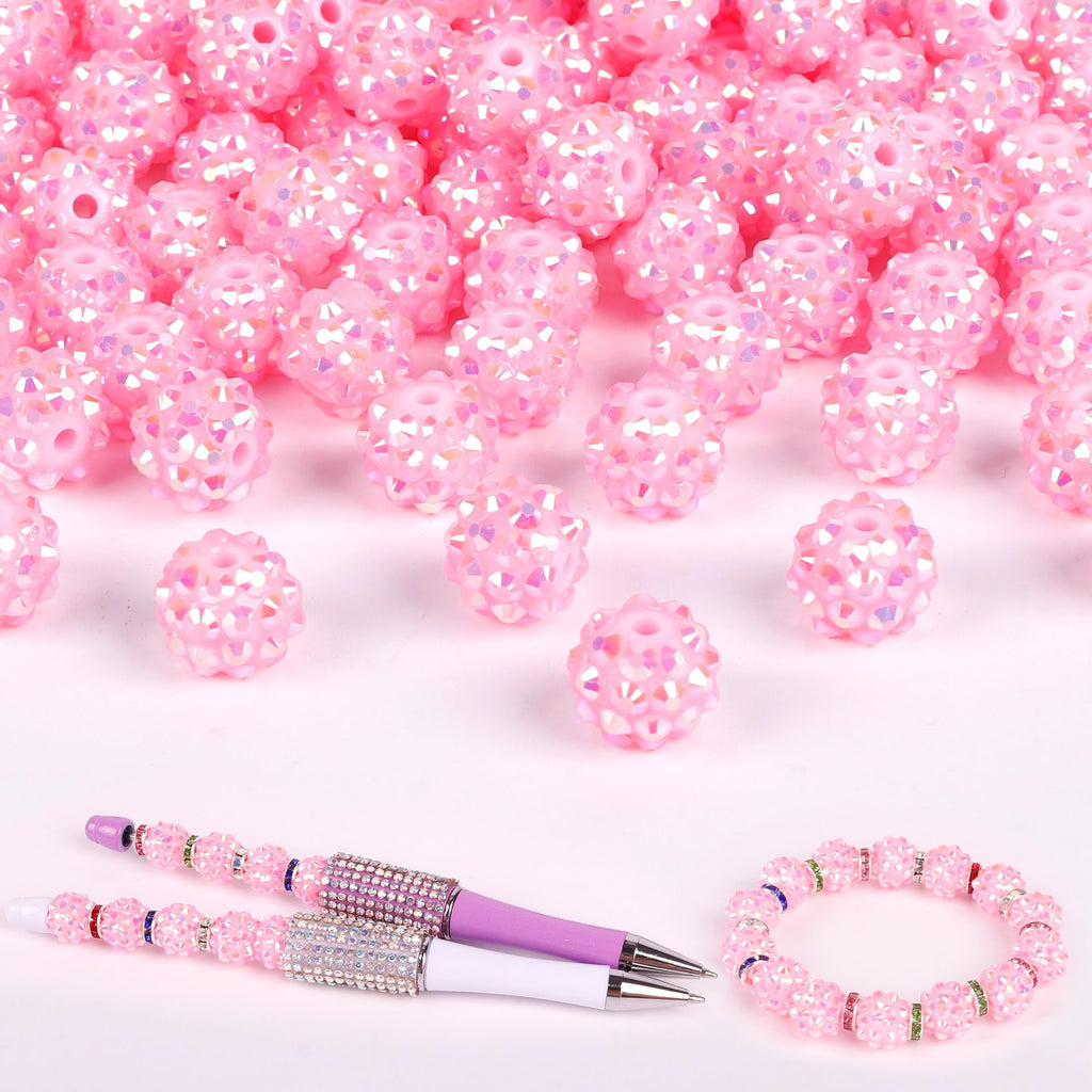 250 Pcs Beads for Pens, Focal Beads for Beadable Pens, Rhinestone Bead, Spacer Bead for Bracelets