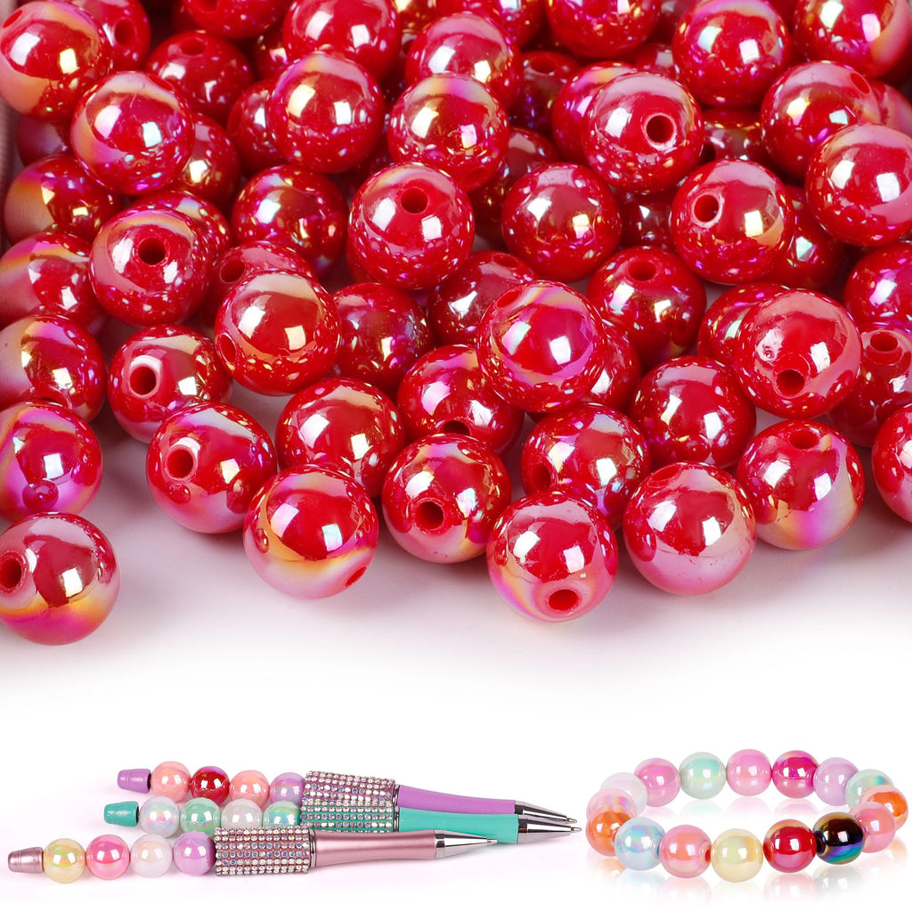 250 Pcs Beads for Pens - Focal Beads for Beadable Pens, Acrylic Bead for Beaded Pen, Spacer Bead Keychains Bracelets Crafts