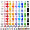 HUISUYTON 190 Pcs Beads for Pens Making, Included Rondelle Spacer Bead and 16/20mm Bubblegum Beads for Pen, Acrylic Bead for Jewelry Making, Bracelets, Beadable Pens