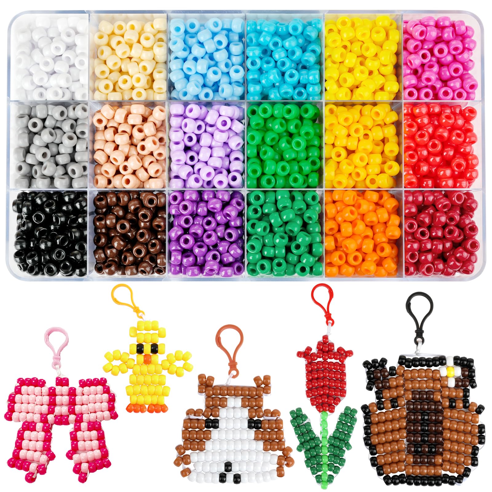 760PCS 8mm Glass Beads for Jewelry Making 24 Color Crystal Beads Bracelet Making Kit Gradient Round Bead for DIY Earrings Necklaces Rings with Letter Bead for Bracelets&Charms Accessories
