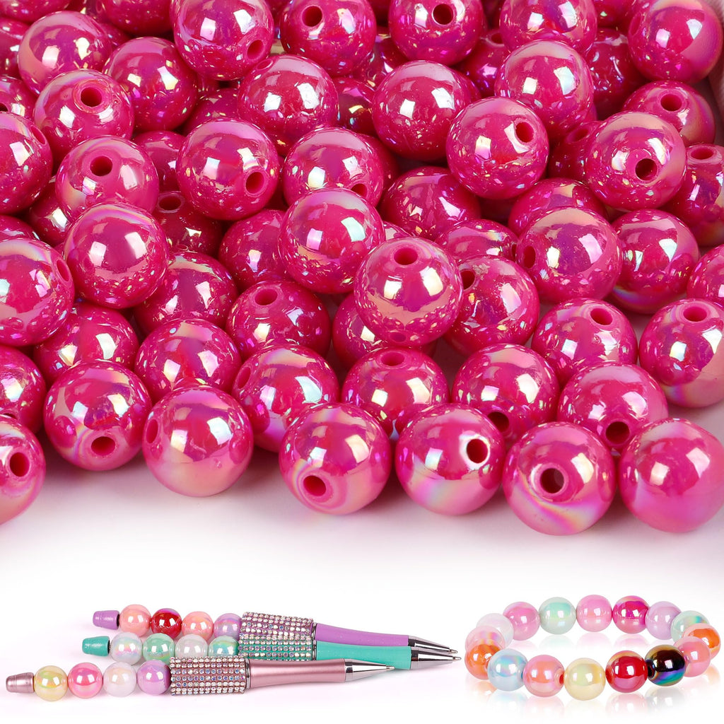 250 Pcs Beads for Pens - Focal Beads for Beadable Pens, Acrylic Bead for Beaded Pen, Spacer Bead Keychains Bracelets Crafts