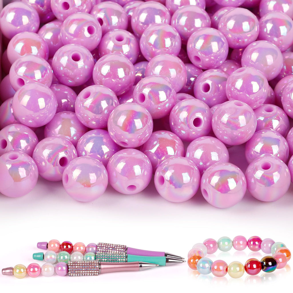 250 Pcs Beads for Pens - Focal Beads for Beadable Pens, Acrylic Bead for Beaded Pen, Spacer Bead Keychains Bracelets Crafts