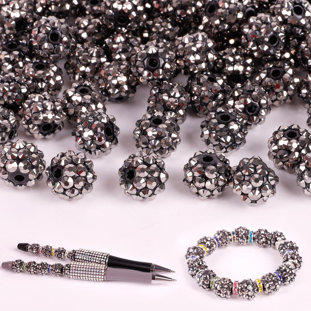 250 Pcs Beads for Pens, Focal Beads for Beadable Pens, Rhinestone Bead, Spacer Bead for Bracelets