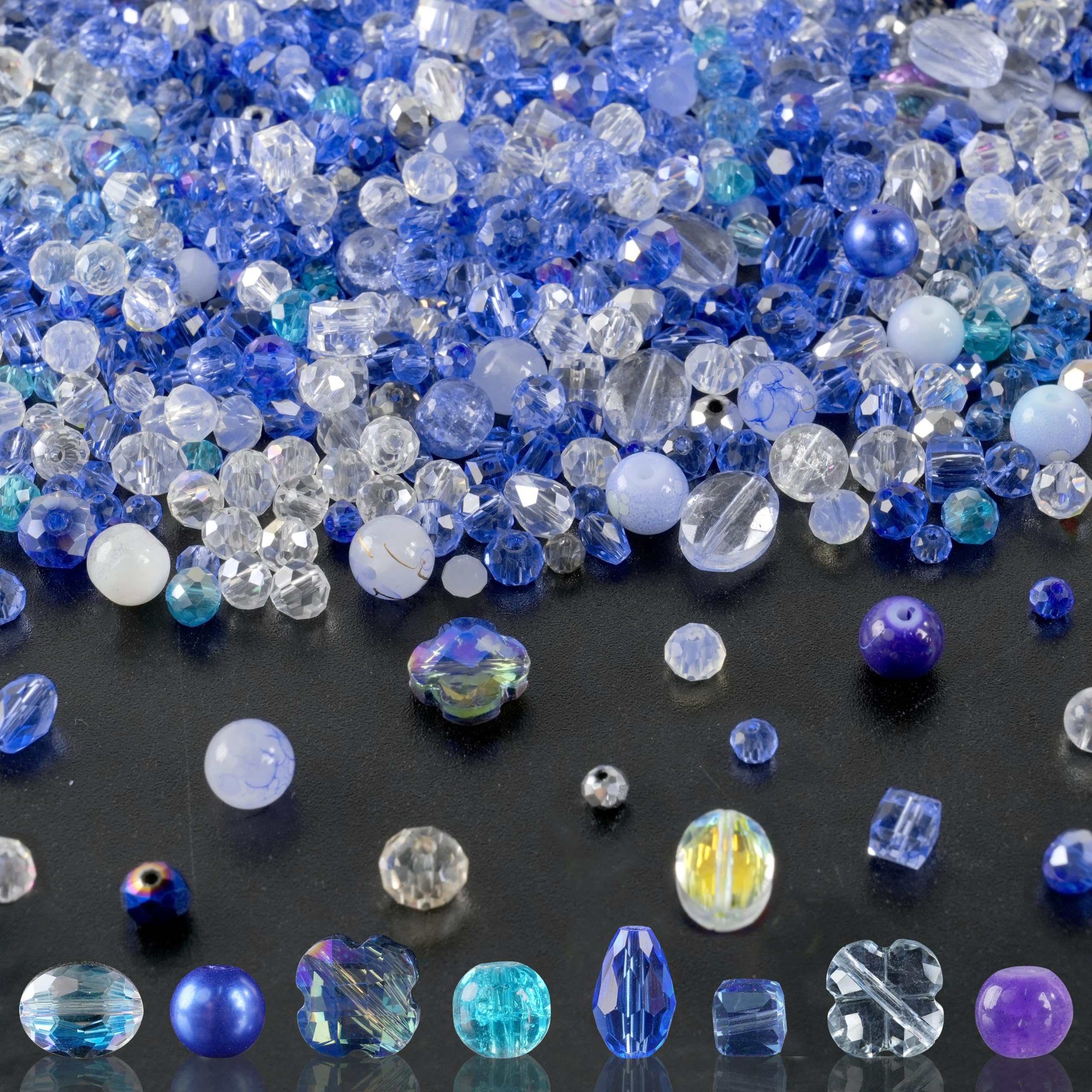 636pcs Glass Beads for Jewelry Making Assorted - Mixed Colorful Rainbow Craft Bead Bulk with Holes, Crystal Bead for Suncatchers Faceted Glass Beads for Bracelets Earring Making Birthday Gifts