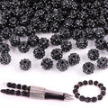 250 Pcs Beads for Pens, Focal Beads for Beadable Pens, Rhinestone Bead, Spacer Bead for Bracelets