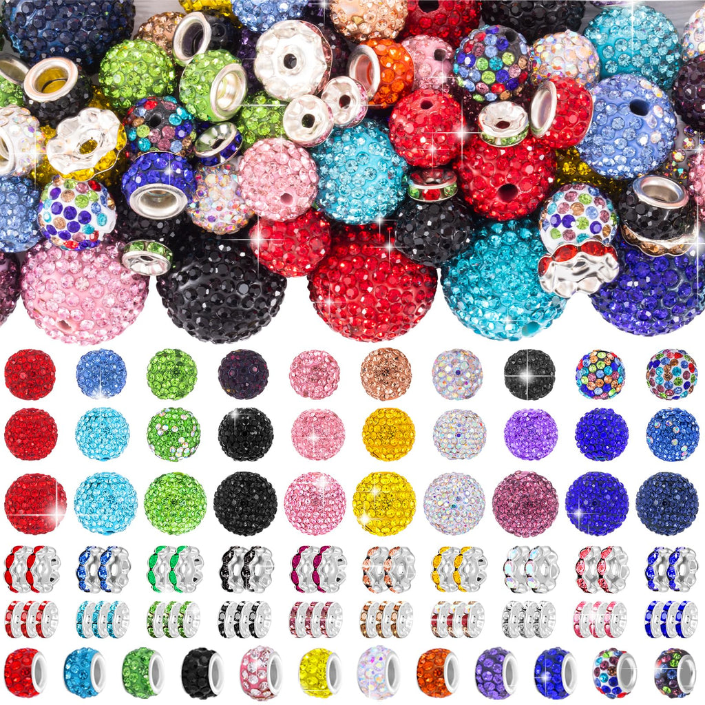 HUISUYTON 190 Pcs Beads for Pens Making, Included Rondelle Spacer Bead and 16/20mm Bubblegum Beads for Pen, Acrylic Bead for Jewelry Making, Bracelets, Beadable Pens