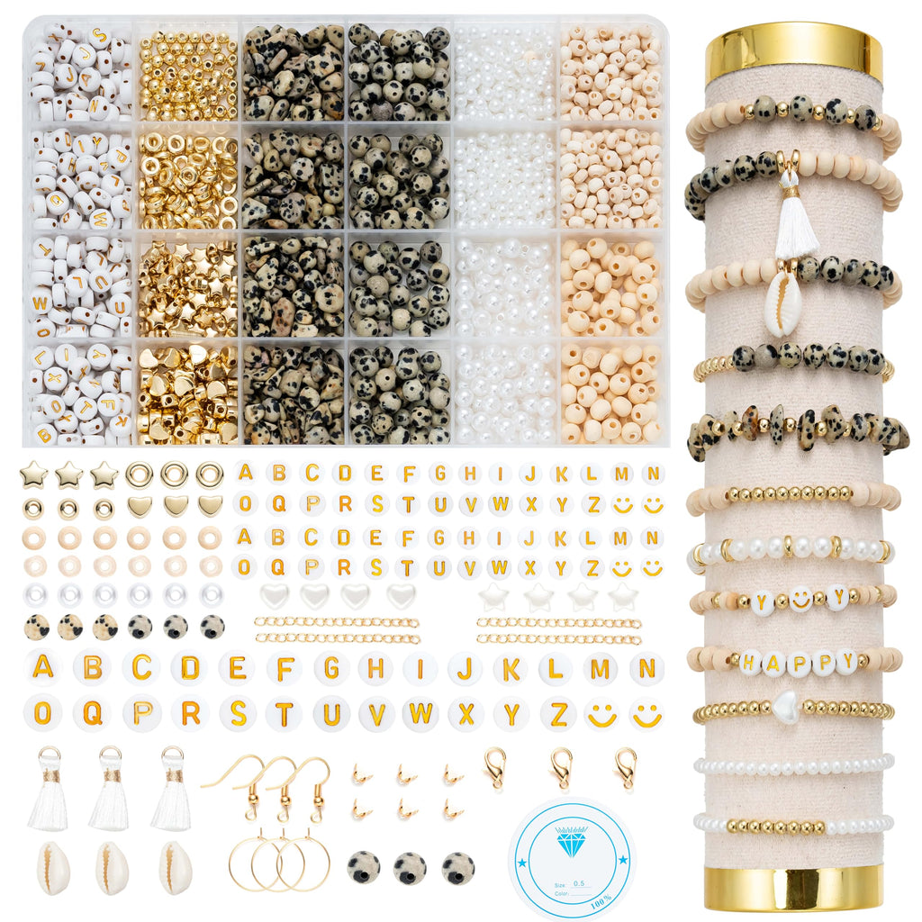 Xylise Jewelry Making Supplies Kit Natural Stone Beads for Irregular Natural Stone with for DIY Craft Bracelet Necklace Earrings for Adults (Pink)